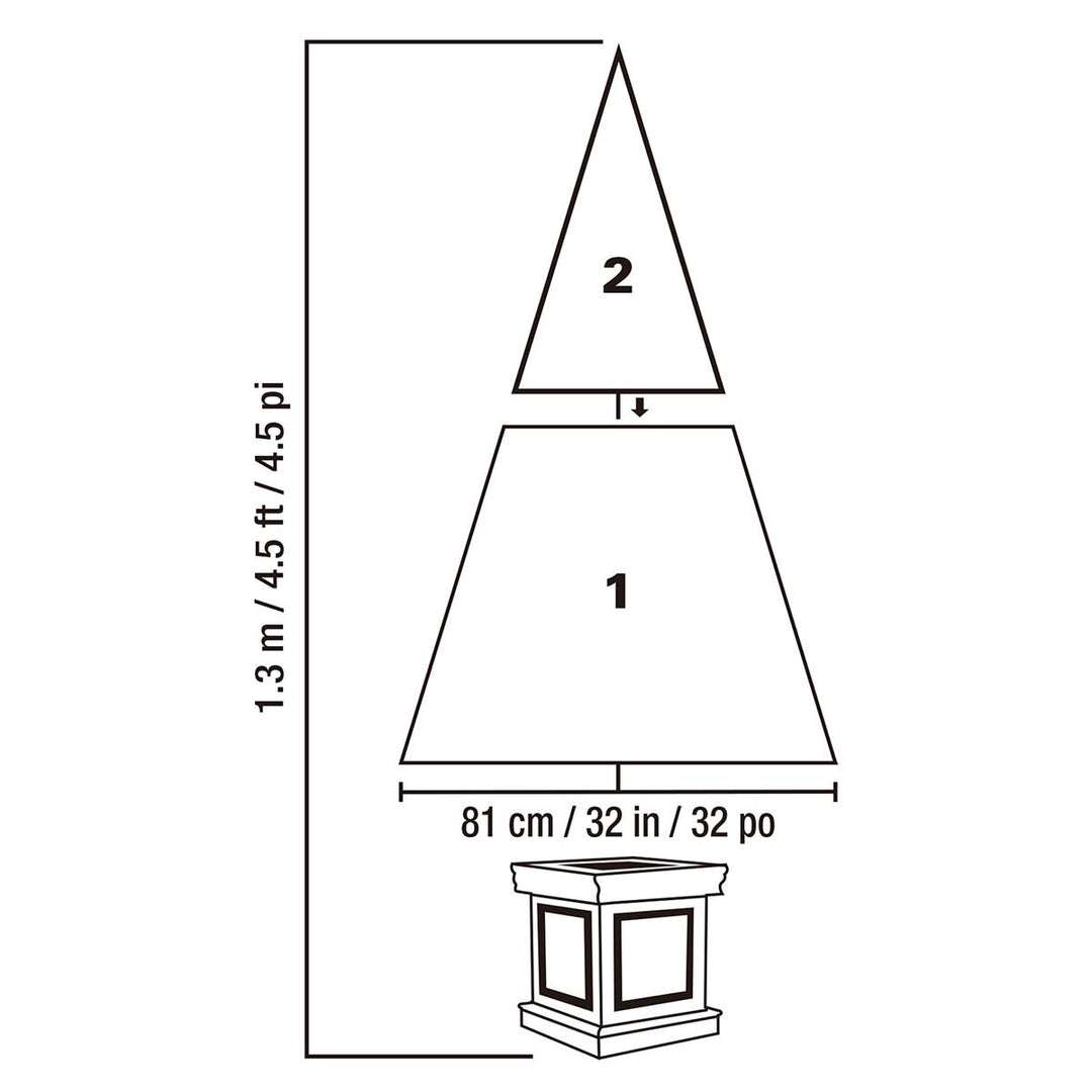 4.5Ft (1.37M) Pre-Lit Glitter Flocked Potted Tree christmas trees 