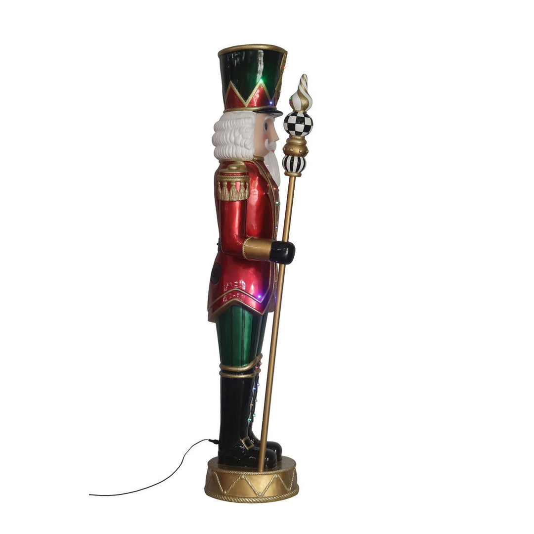 6Ft (1.8M) Pre-Lit Grand Nutcracker with 25 Colour LED and Music christmas