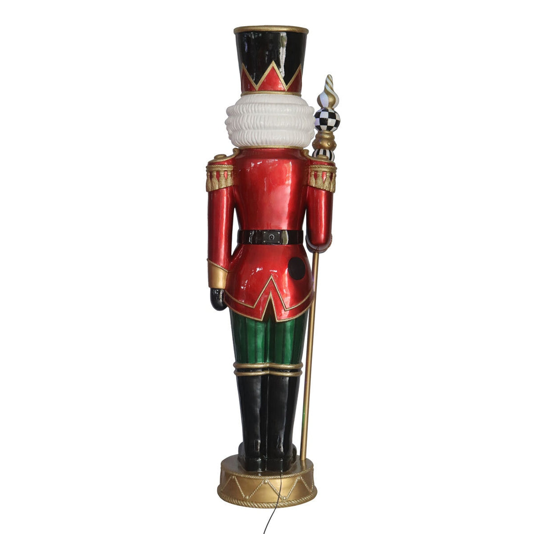 6Ft (1.8M) Pre-Lit Grand Nutcracker with 25 Colour LED and Music christmas