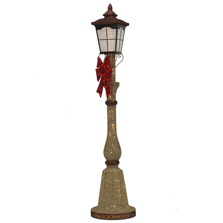 7Ft (2.1M) Single Lantern Head Lampost with 150 LED Lights