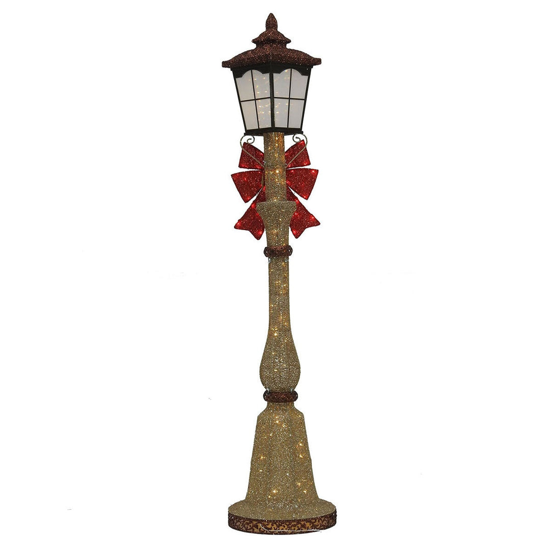 7Ft (2.1M) Single Lantern Head Lampost with 150 LED Lights