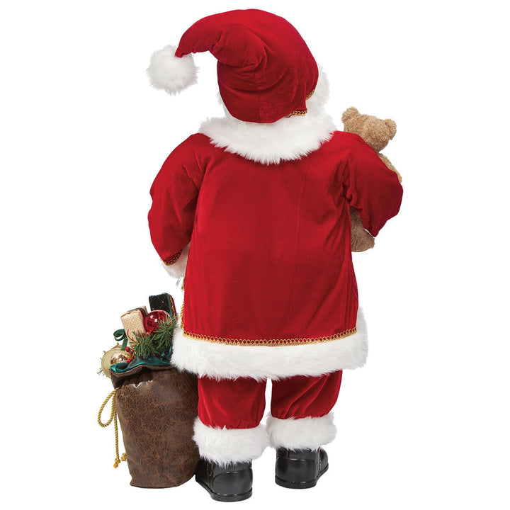 3Ft (91Cm) Traditional Fabric Standing Santa christmas indoor/outdoor christmas 