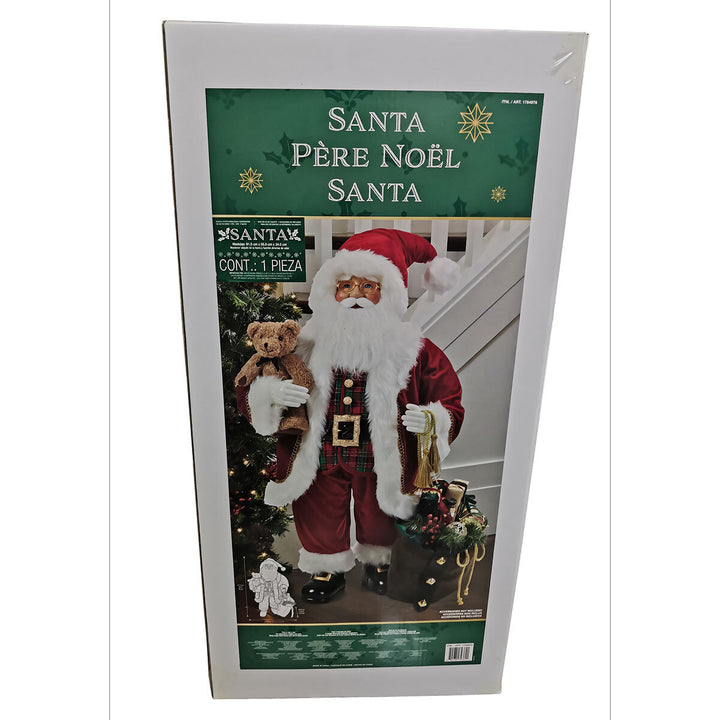 3Ft (91Cm) Traditional Fabric Standing Santa christmas indoor/outdoor christmas 