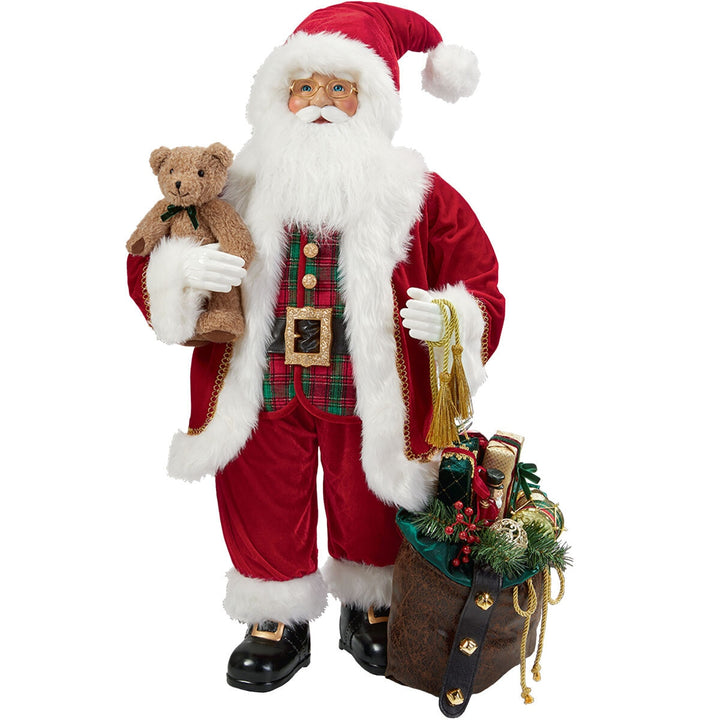 3Ft (91Cm) Traditional Fabric Standing Santa christmas indoor/outdoor christmas 