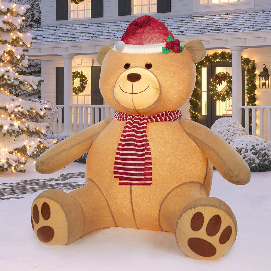 8Ft (2.4M) Inflatable Teddy Bear with 192 LED Lights christmas toy 