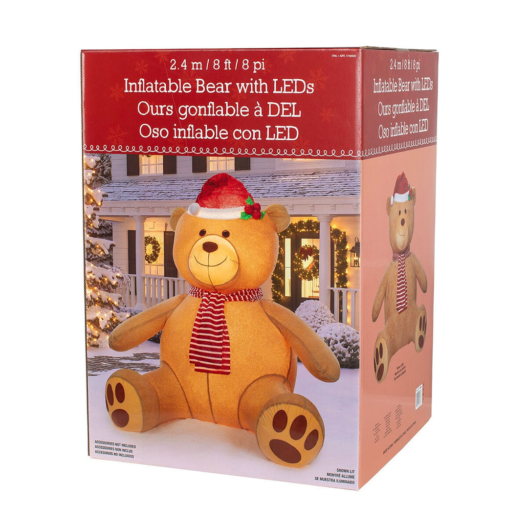 8Ft (2.4M) Inflatable Teddy Bear with 192 LED Lights christmas toy 