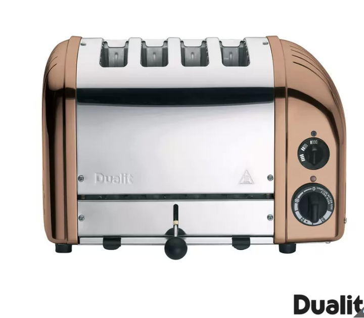 Dualit 4 Slot Classic Toaster With Sandwich Cage in Copper Spray Finish, 40597