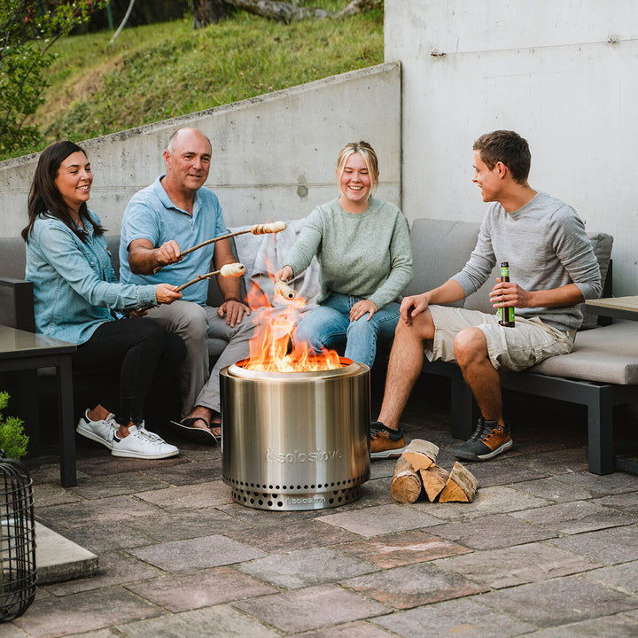 Bonfire 2.0 Wood Burning Stainless Steel Fire Pit Bundle