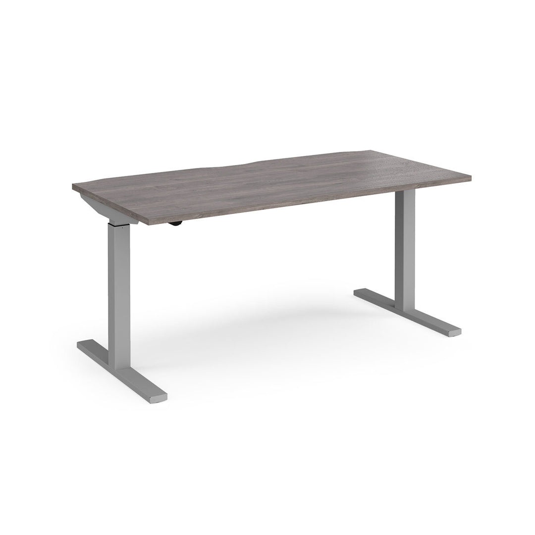 Elev8 Large Power Adjustable Height Desk, Grey Oak