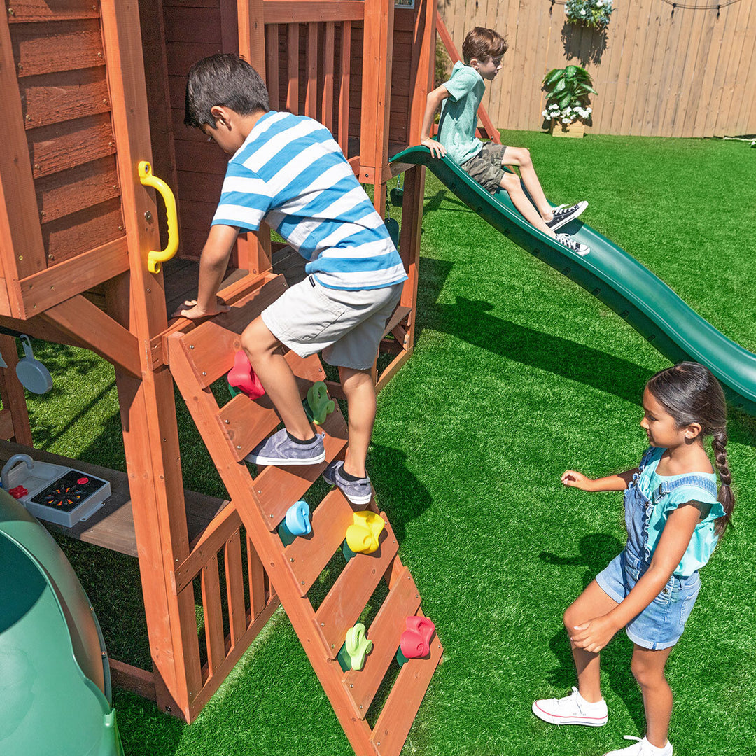 Boulder Bluff Playcentre and Wooden Swing Set (3-10 Years)