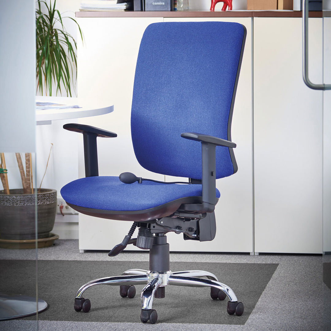 Senza Ergonomic Asynchro Task Chair, Blue