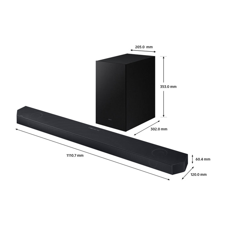 HW-Q700C/XU, 3.1.2 Ch, Soundbar and Wireless Subwoofer with Bluetooth