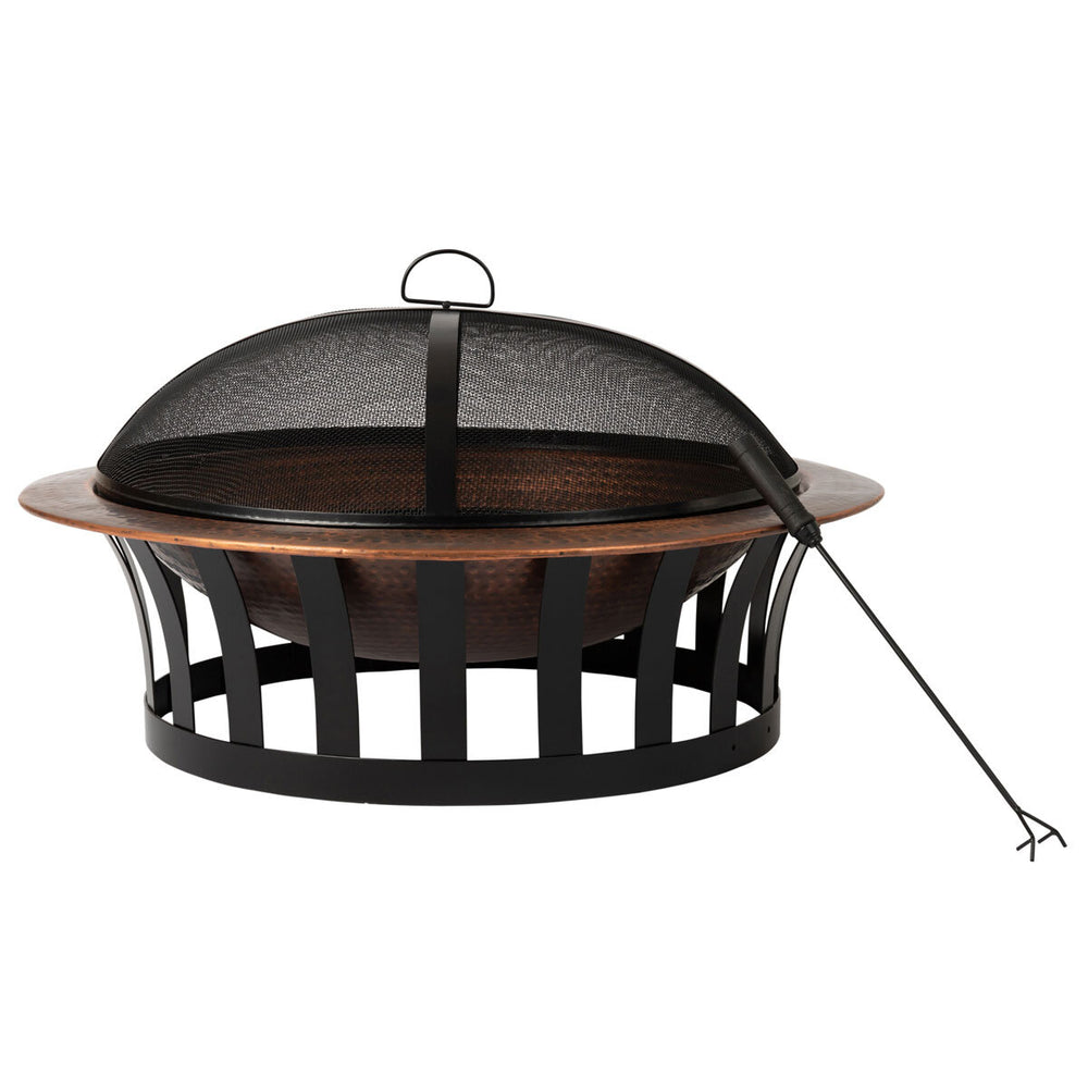 Living 102Cm (40") Hammered Copper Fire Pit