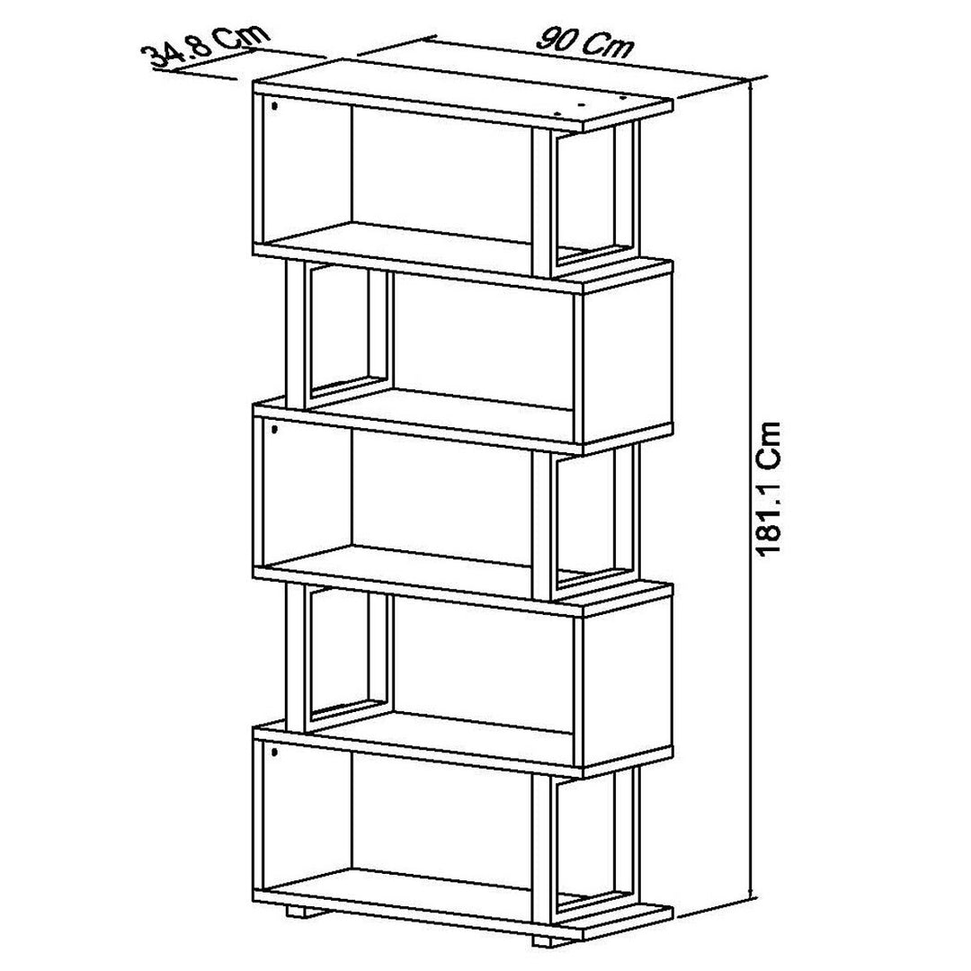 Tivoli Dark Oak Open Display Bookcase