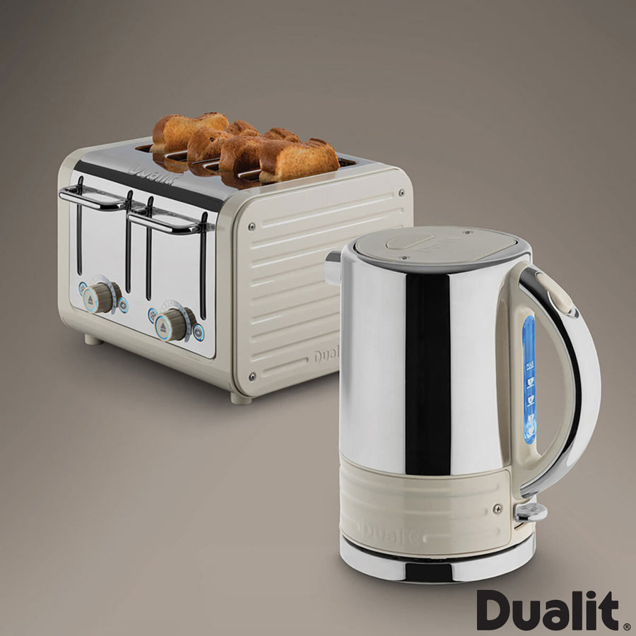 Architect Kettle and Toaster Set in Oyster White