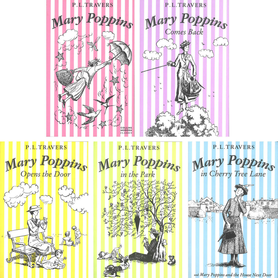 Mary Poppins 5 Book Collection, P L Travers (9+ Years)