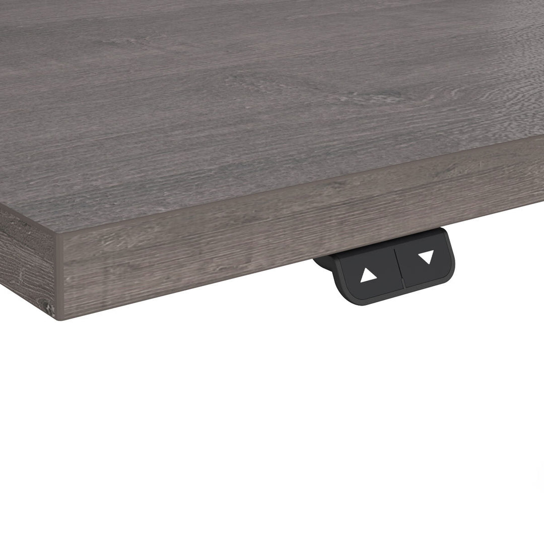 Elev8 Large Power Adjustable Height Desk, Grey Oak