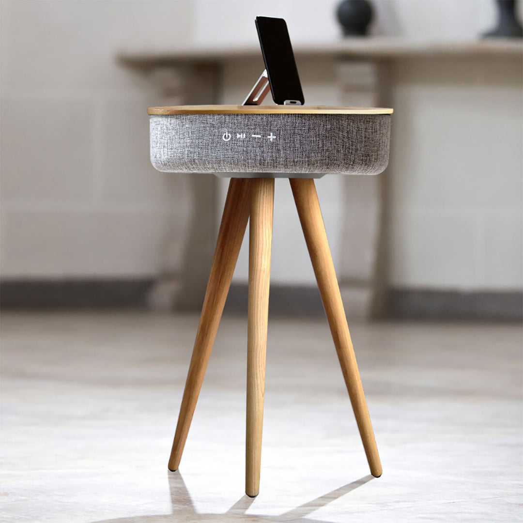 Touchdown Designer Speaker Table with Wireless Charging in Four Colours