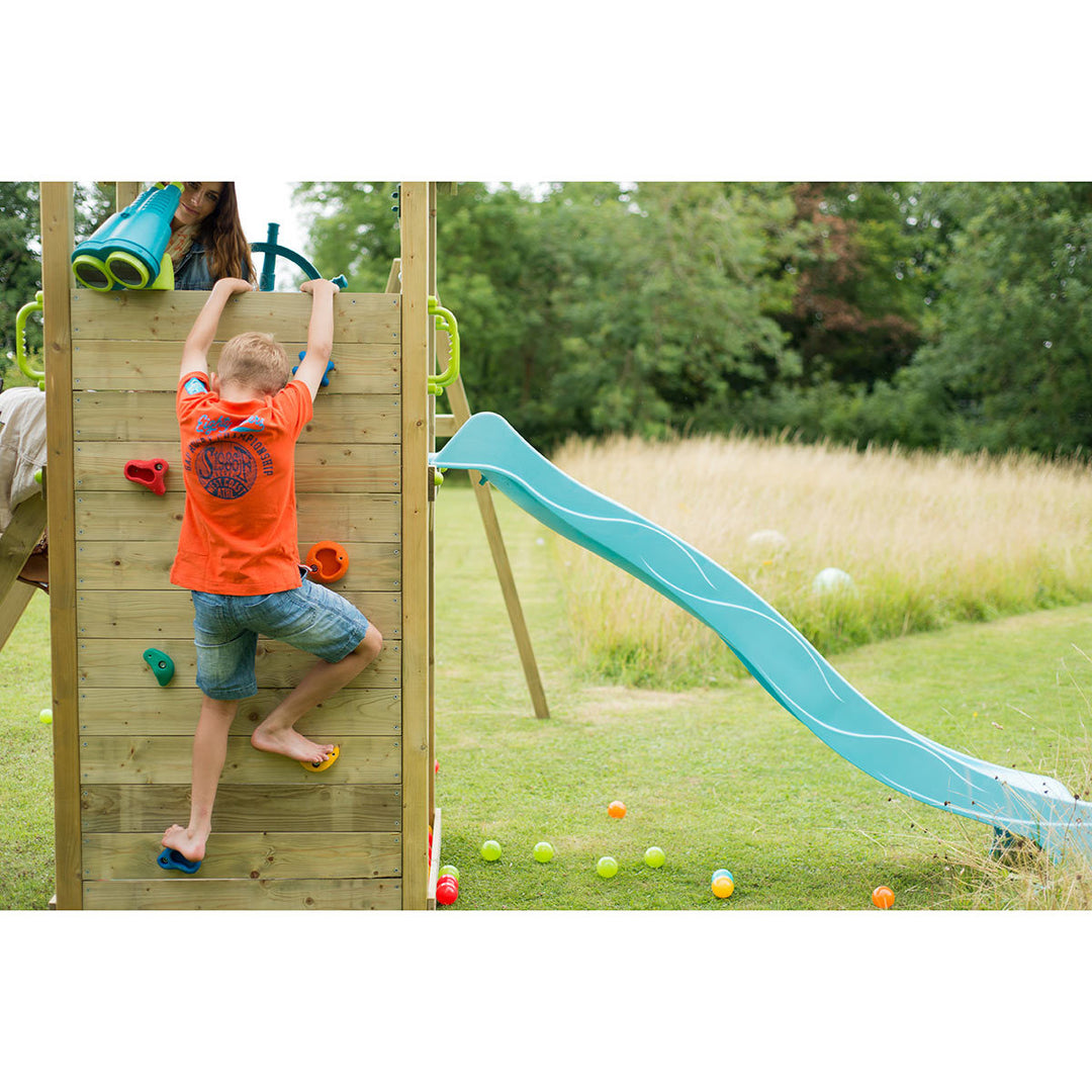 Lookout Tower Wooden Climbing Frame with Swings and Monkey Bars (3+ Years)