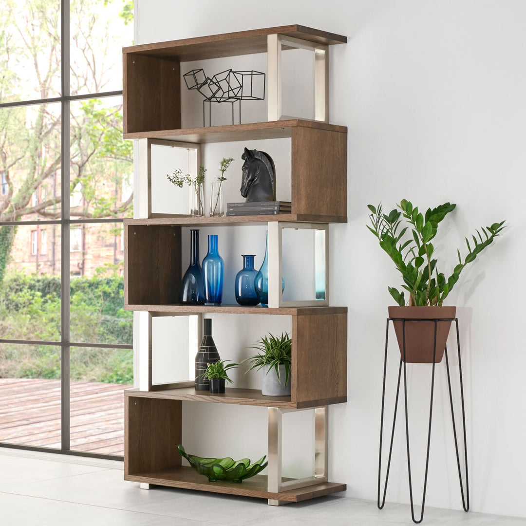 Tivoli Dark Oak Open Display Bookcase