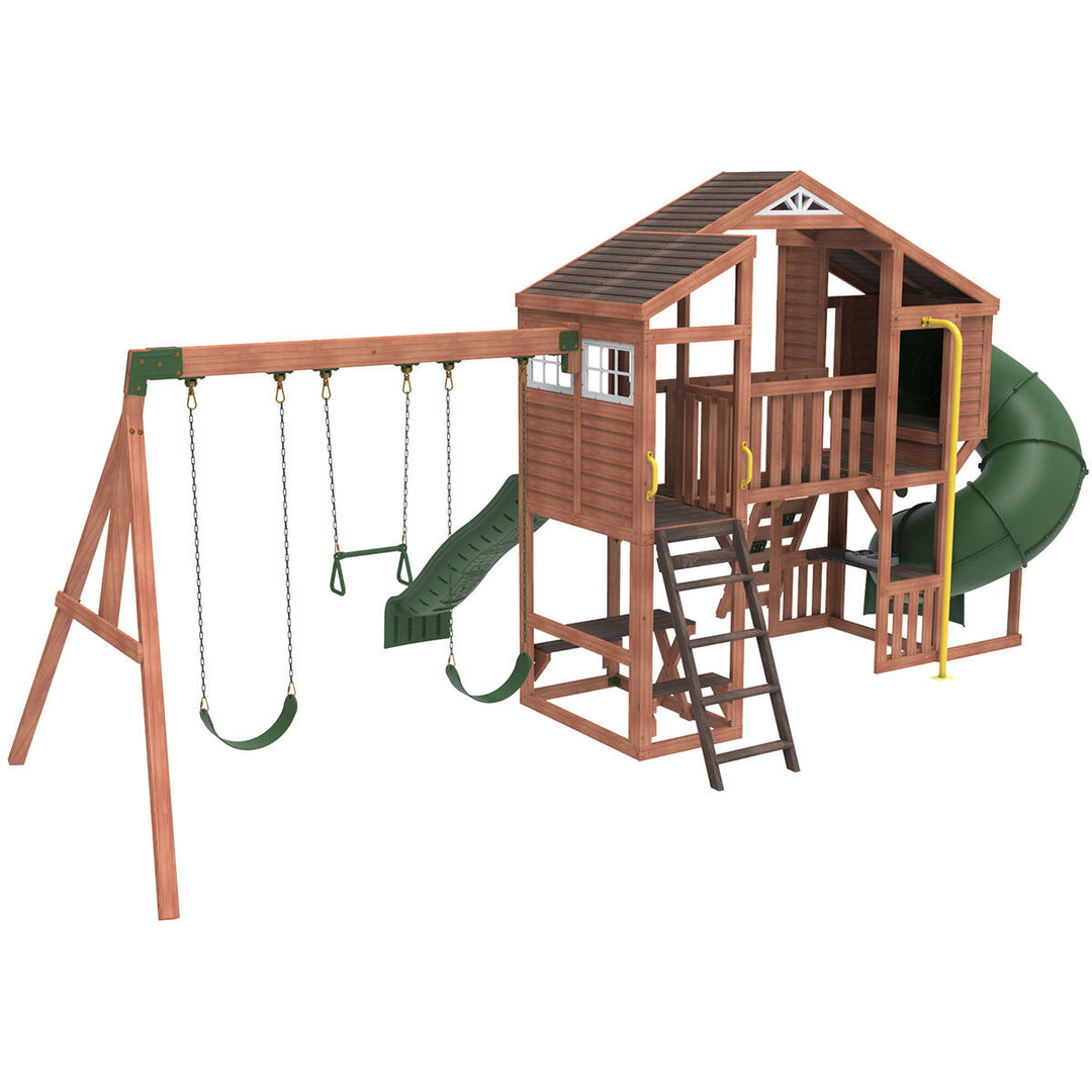 Boulder Bluff Playcentre and Wooden Swing Set (3-10 Years)