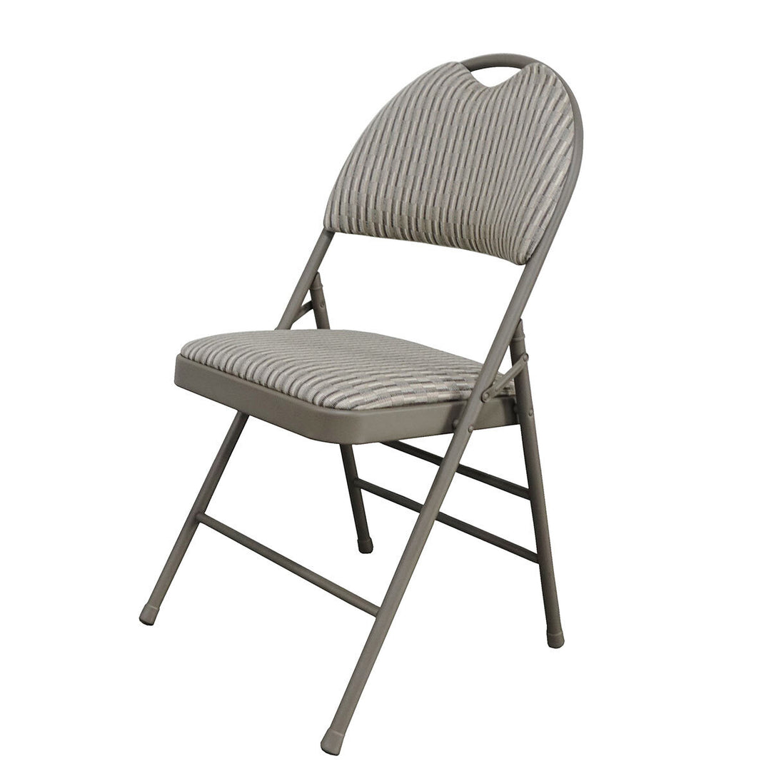 High Back Steel Padded Fabric Folding Chair