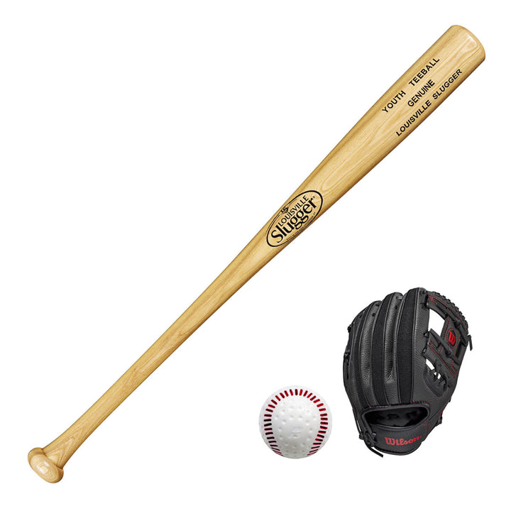 Baseball Bat, Ball and Glove Youth Set