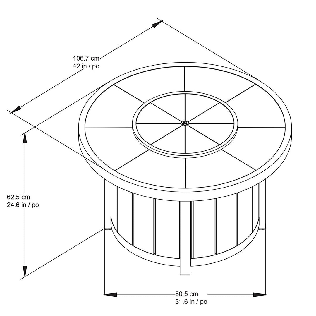 Belleview 42" (107 Cm) Fire Table