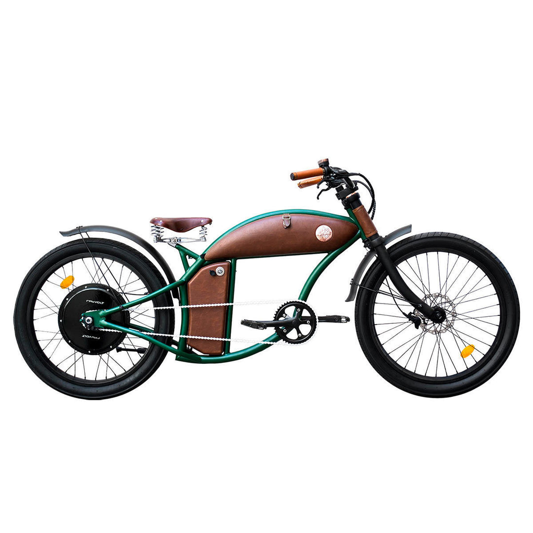 Cruzer V4 E-Bike with Lights, Rear View Mirrors, Leather Bag, Set up Assistance and First Year Inspection