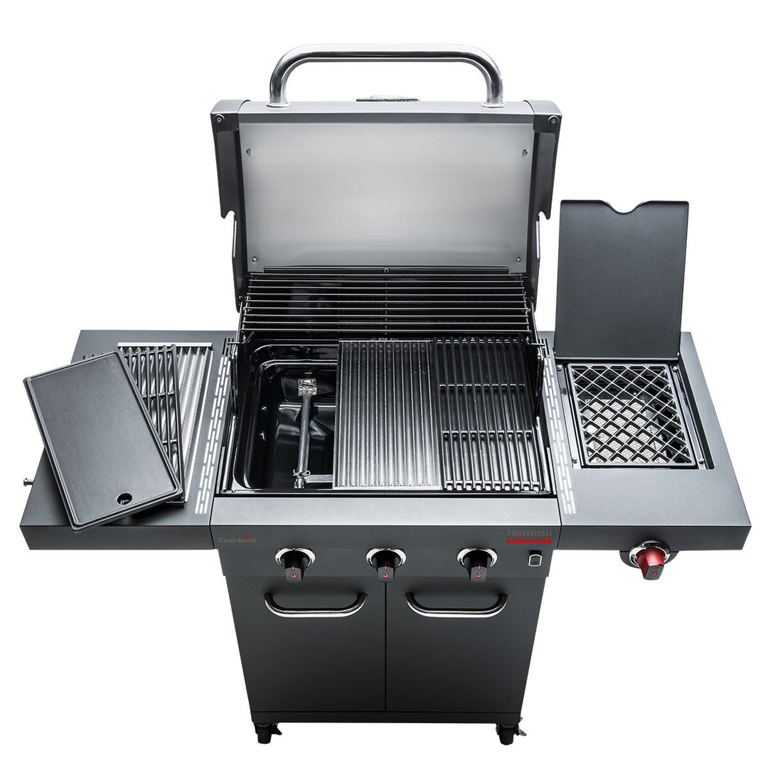 Professional Power 3 Burner Gas and Charcoal Hybrid BBQ + Cover