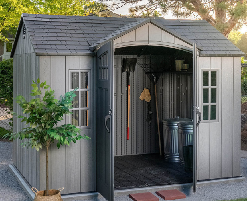 Lifetime 10x8ft outdoor storage Shed big garden duty heavy UV protected steel