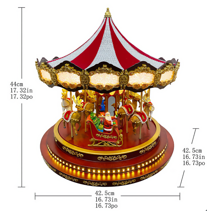 Mr christmas carousel deluxe lights song illuminate 17' Xmas Decorations Plays 20 songs